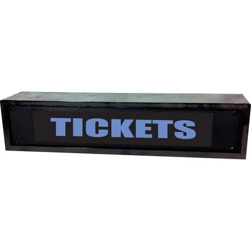 American Recorder TICKETS Sign with LEDs & Black Enclosure