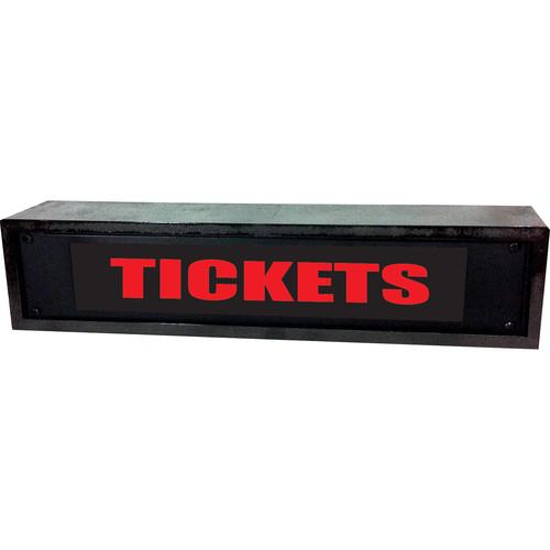 American Recorder TICKETS Sign with LEDs & Black Enclosure