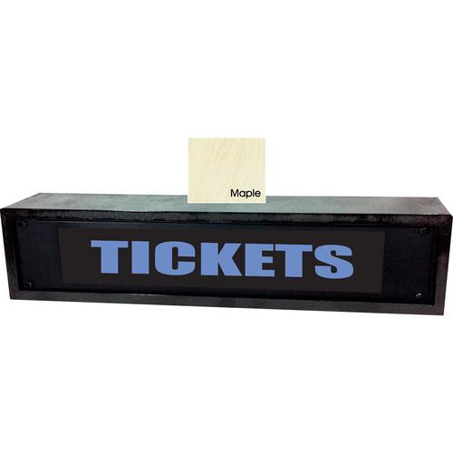 American Recorder TICKETS Sign with LEDs & Maple Enclosure