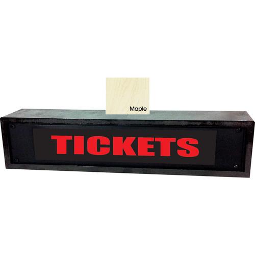 American Recorder TICKETS Sign with LEDs & Maple Enclosure