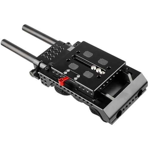 CAMVATE ARRI Dovetail QR Baseplate with 15mm Double-Rod for Sony VCT-U14 Tripod Adapter