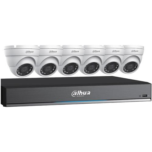 Dahua Technology Pro Series Pentabrid 8-Channel 8MP HD-CVI DVR with 3TB HDD and 6 5MP Turret Cameras