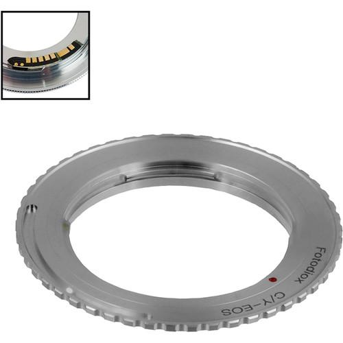 FotodioX Lens Mount Adapter with Generation v10 Focus Confirmation Chip for Contax-Yashica Mount Lens to Canon EF or EF-S Mount Camera