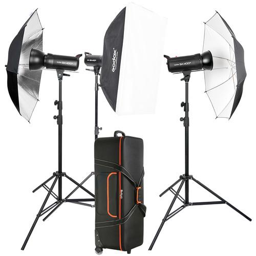 Godox SK400II 3-Light Studio Flash Kit