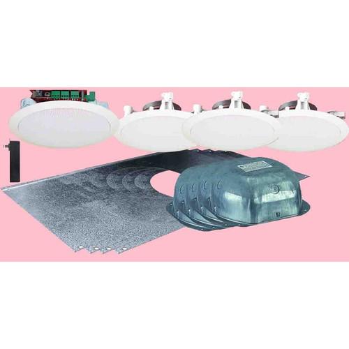 OWI Inc. Two-Source 5.25" Amplified Drop Ceiling Four-Speaker Combo with Bluetooth