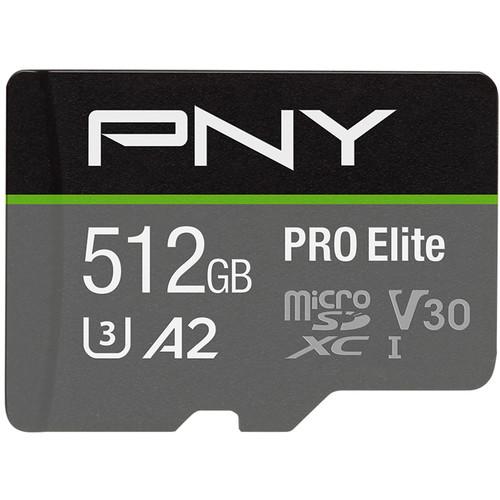 PNY Technologies 512GB U3 PRO Elite microSD Card