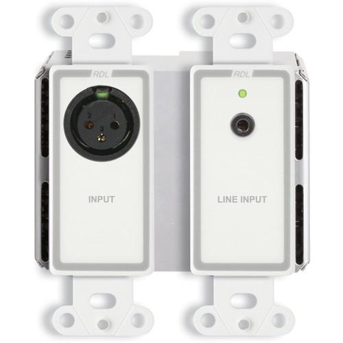 RDL DD-BN2ML 2 x 2 Wall-Mounted Bi-Directional Mic Line Dante Interface