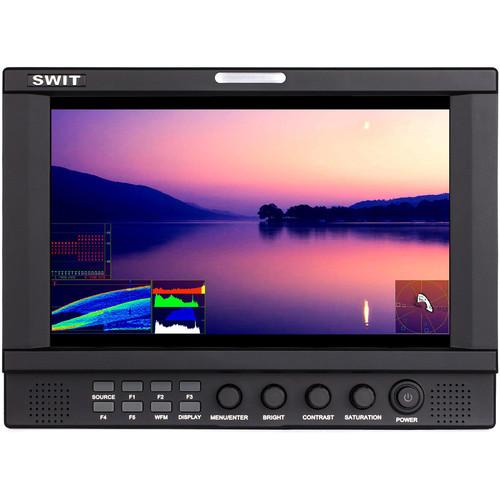 SWIT SWITS-1093F 9" Full HD Waveform LCD Monitor with 8 Interchangeable DV Battery Plates for GoldMount