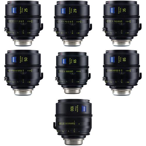ZEISS Supreme Prime 7 Lens Kit of 25, 29, 35, 50, 65, 85, 100mm