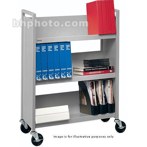 Bretford L330-AL5 Mobile Book and Utility Truck With Three Slanted Shelves and 5" Casters