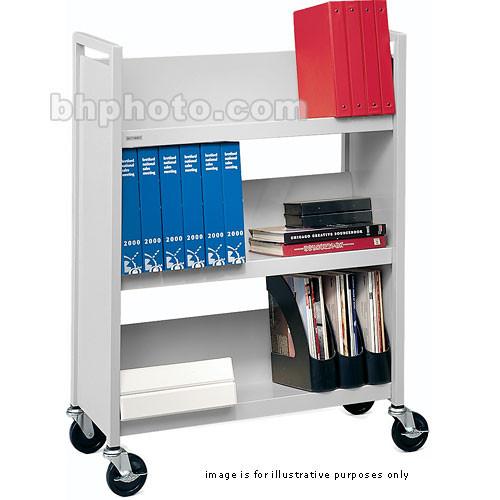 Bretford L330-GM5 Mobile Book and Utility Truck with Three Slanted Shelves and 5" Casters