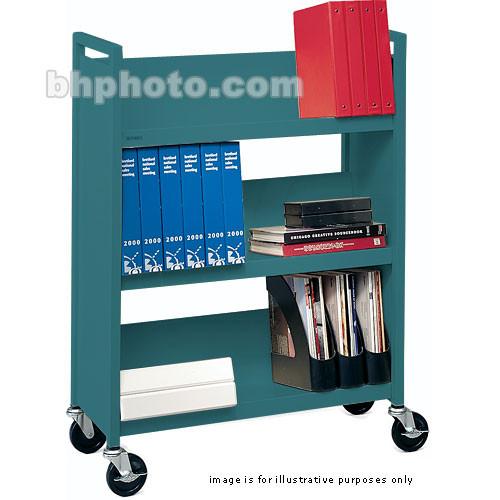 Bretford L330-PL5 Mobile Book and Utility Truck with Three Slanted Shelves and 5" Casters