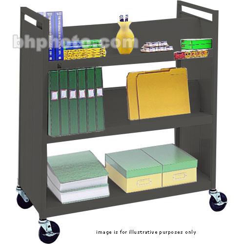 Bretford VF336-AN5 Book and Utility Truck with Four Slanted Shelves, One Flat Shelf and 5" Casters