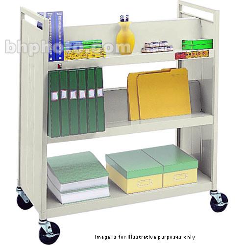 Bretford VF336-PB5 Book and Utility Truck with Four Slanted Shelves, One Flat Shelf and 5" Casters