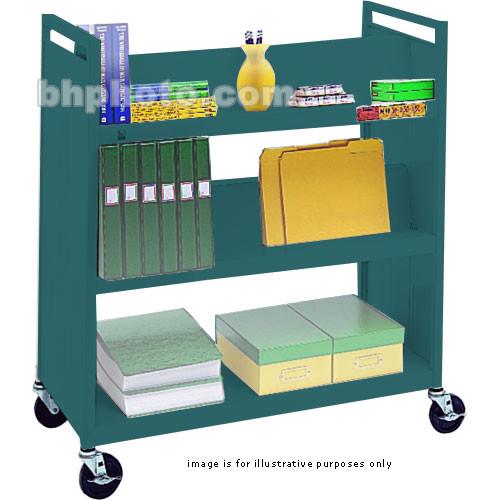 Bretford VF336-PL5 Book and Utility Truck with Four Slanted Shelves, One Flat Shelf, and 5" Casters