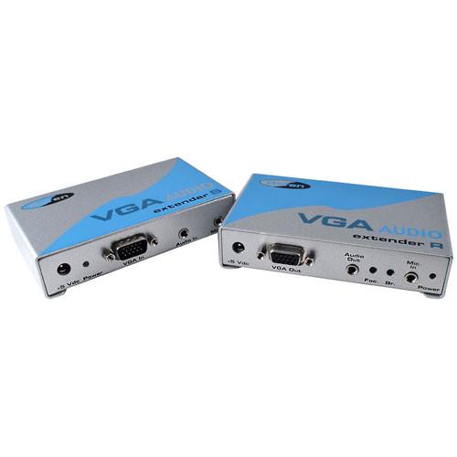 Gefen VGA-AUDIO-141 VGA Video & Audio Serial Extender, Sender With Receiver - Transfers Signals Over Network Cables