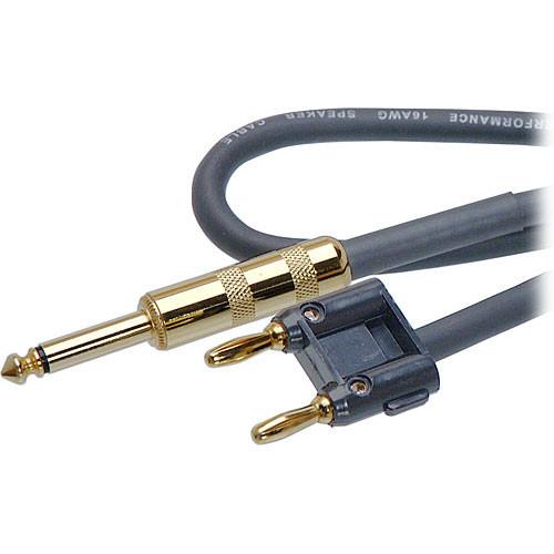 Hosa Technology SKJ-600 Series Banana to 1 4" TS Phone Male Premium Speaker Cable - 3
