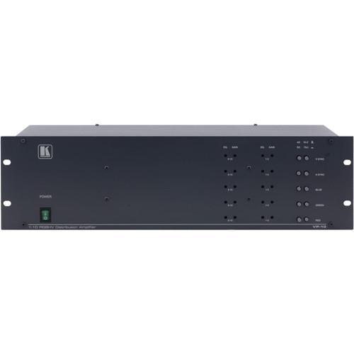 Kramer VP-10 1x10 RGBHV Video Distribution Amplifier - Gain and EQ, Sync Selection, Coupling selection, 3 Rack Units