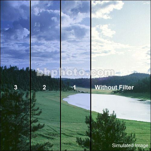 Schneider 5.65x5.65" Solid Color Sapphire Blue 1 Water White Glass Filter