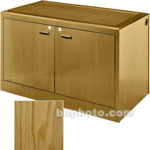 Sound-Craft Systems 2-Bay Equipment Storage Credenza - Veneer Natural Oak