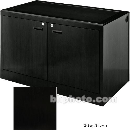 Sound-Craft Systems 3-Bay Equipment Storage Credenza - Veneer Black Oak