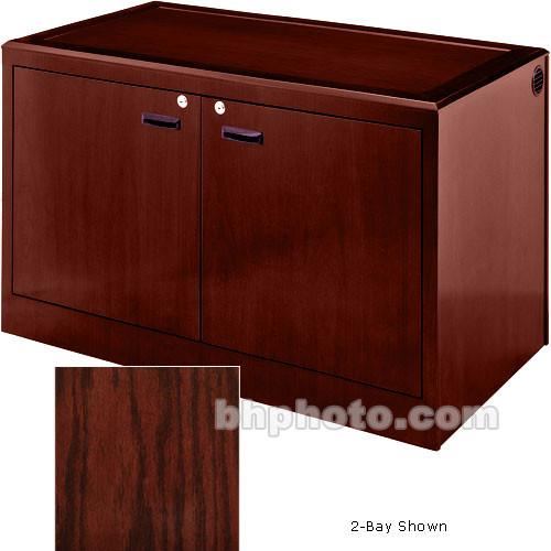 Sound-Craft Systems 3-Bay Equipment Storage Credenza - Veneer Dark Cherry Oak