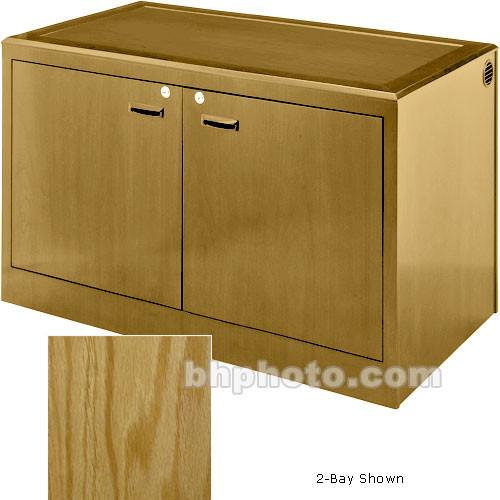 Sound-Craft Systems 3-Bay Equipment Storage Credenza - Veneer Natural Oak