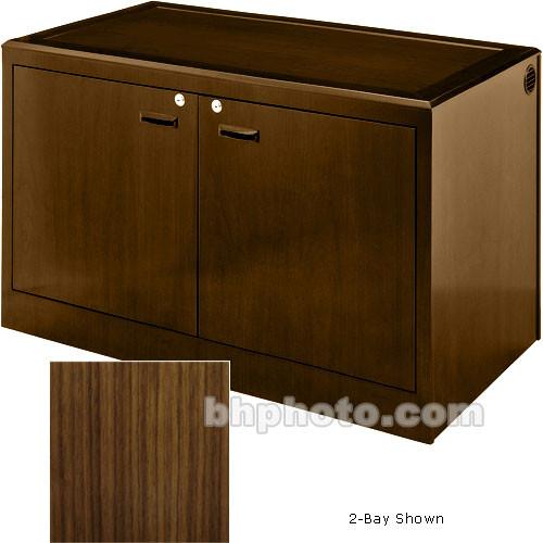 Sound-Craft Systems 3-Bay Equipment Storage Credenza - Veneer Walnut
