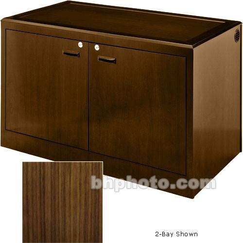 Sound-Craft Systems 4-Bay Equipment Storage Credenza - Veneer Walnut