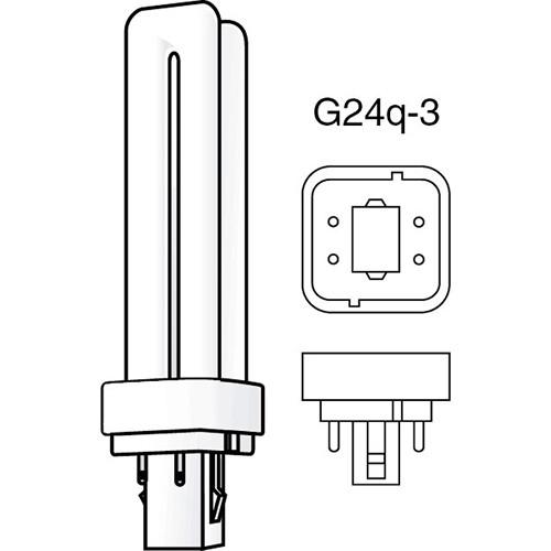 Ushio 26 Watt Double Tube, 4 Pin Base Fluorescent Tube - 4100 Degrees K