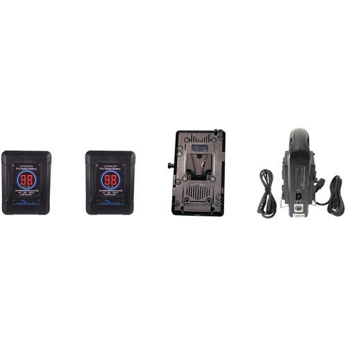 Blackmagic Design Dual IndiPro 98Wh Micro Battery Kit with URSA Mini V-Mount Plate & Charger