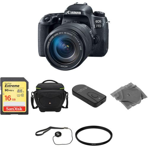 Canon EOS 77D DSLR Camera with 18-135mm Lens Basic Kit