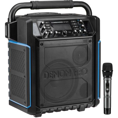 Denon Commander Sport Portable Water-Resistant 120W All-In-One PA System with Wireless Handheld Microphone