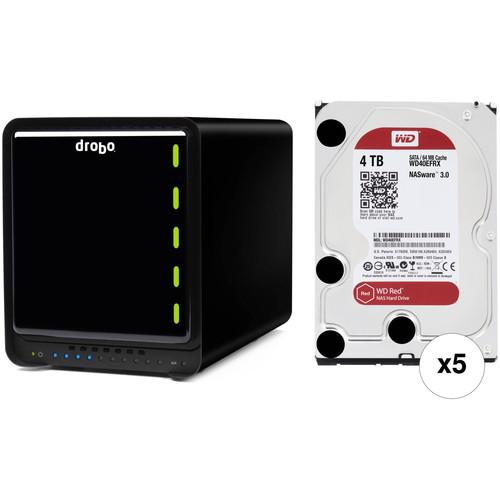 Drobo 5C 20TB 5-Bay USB 3.0 Gen 1 Type-C Enclosure Kit with WD NAS Drives
