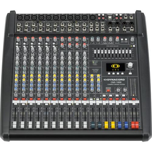 Dynacord 6 Mic Line 4 Mic Stereo Line Channels,6X Aux Sound Mixer Dual 24 Bit Stereo EFX, USB-Audio Interface