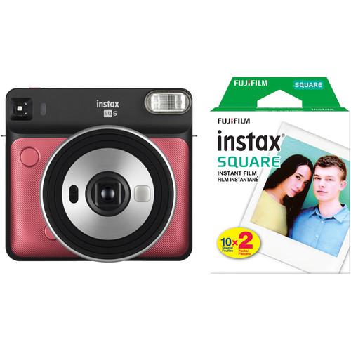 FUJIFILM INSTAX SQUARE SQ6 Instant Film Camera with Twin Pack of Film Kit