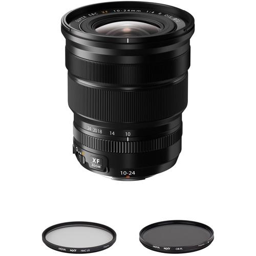 FUJIFILM XF 10-24mm f 4 R OIS Lens with UV and Circular Polarizer Filters
