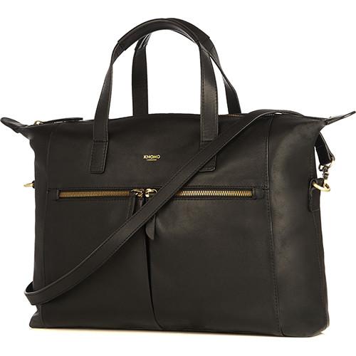 KNOMO USA Audley Slim Leather Bag for 14" Laptop & 10" Tablet