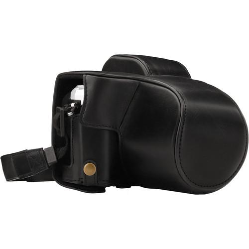 MegaGear Ever Ready Leather Camera Case for Olympus OM-D E-M10 Mark III with 14-42mm Lens
