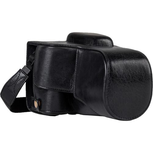 MegaGear Ever Ready Leather Case with Strap for Canon EOS Rebel T7i, 800D, Kiss X9i, 77D, 9000D and 18-55mm