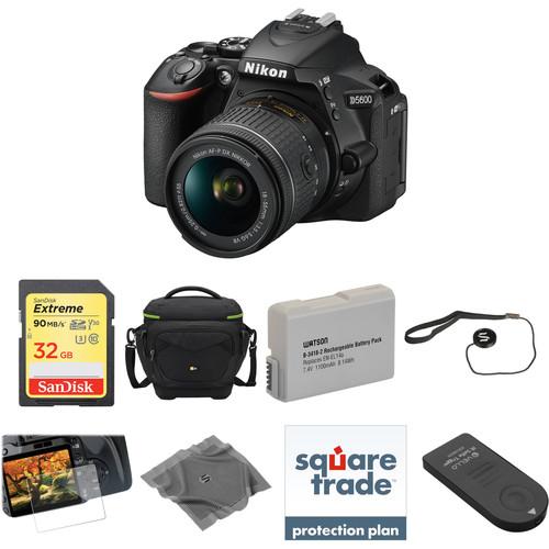 Nikon D5600 DSLR Camera with 18-55mm Lens Deluxe Kit