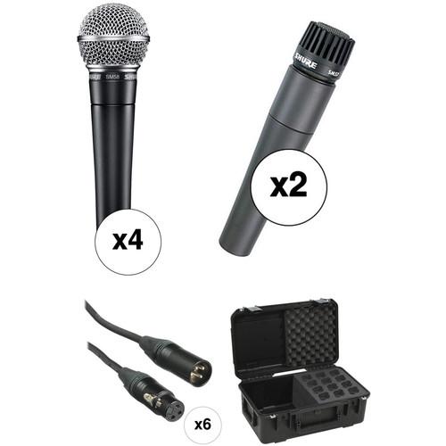 Shure SM58 and SM57 Microphones with Cables and ATA Band Kit