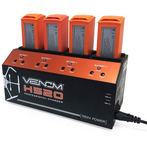 Venom Group Pro Yuneec H520 4-Port Lipo Battery Balance Charger with Dual USB Outputs
