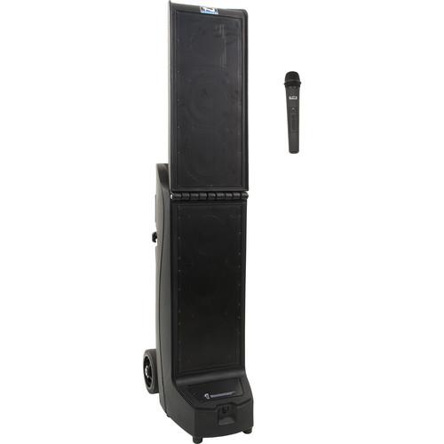 Anchor Audio BIG-SINGLE-H Bigfoot 2 Single Package Portable Line Array Sound System with Bluetooth, AIR Transmitter, and Wireless Handheld Microphone Transmitter