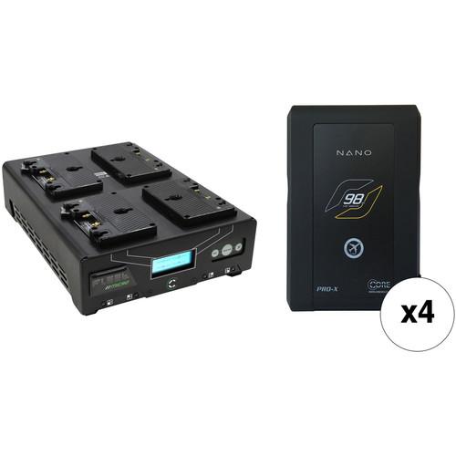 Core SWX Nano 4-Battery Kit with Fleet Micro Quad Charger