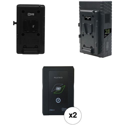 Core SWX Nano Two-Battery Kit for Sony FS7 with X2S Vertical Charger