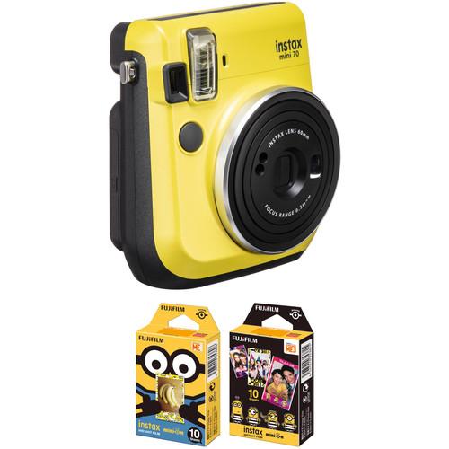 FUJIFILM INSTAX Mini 70 Instant Film Camera with Minions Instant Film Kit