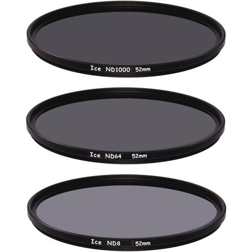 Ice 52mm ND8, ND64, and ND1000 Solid Neutral Density Filter Kit