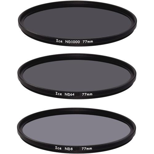 Ice 77mm ND8, ND64, and ND1000 Solid Neutral Density Filter Kit