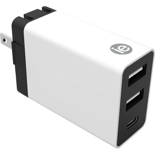 iEssentials 4.1A 3-Port USB Type-C Wall Charger